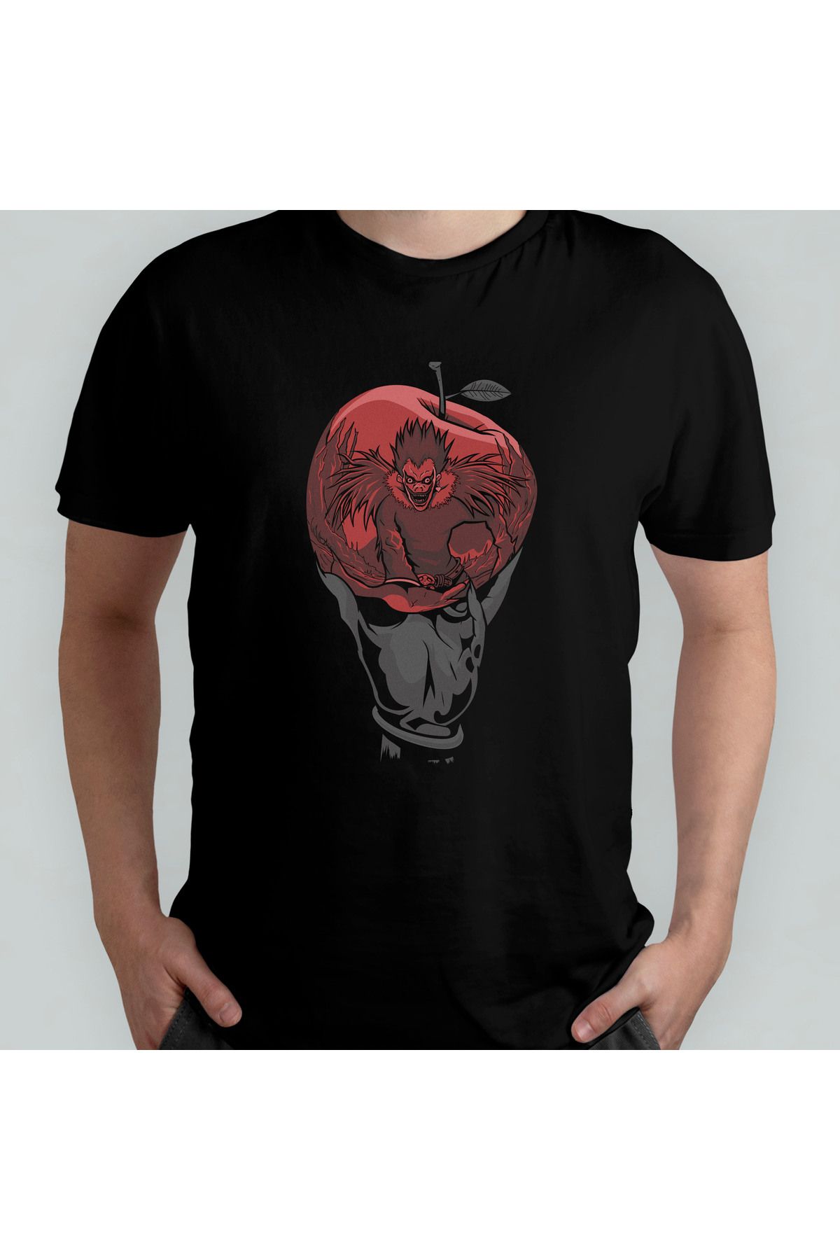 Pixxa Death Note Ryuk Unisex %100 Pamuklu Bisiklet Yaka T-Shirt Model 2