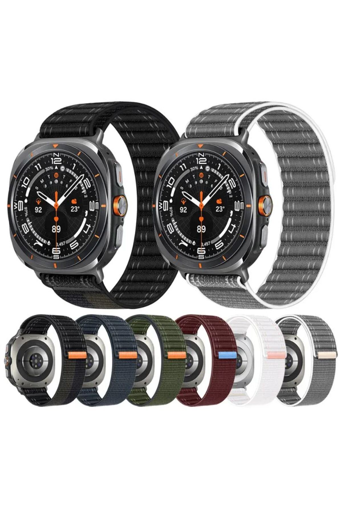 REDz Accessories-Elastic Sport Strap, for Samsung Galaxy Watch Ultra 47mm, Adjustable Buckle, Nylon, Burgundy 4