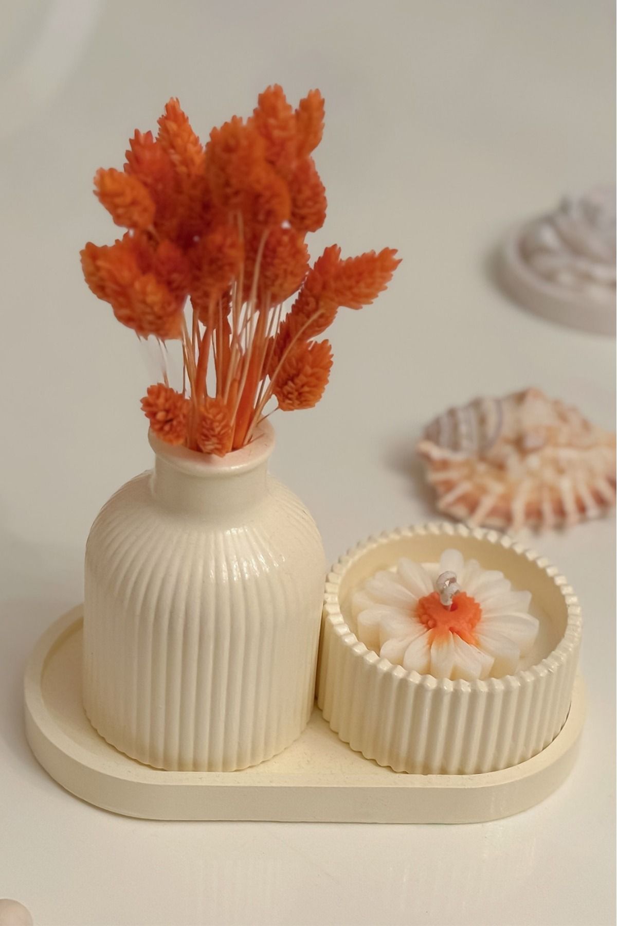Mia Bella MİNİ MUMLU SERAMİK SET (4 PARÇA )