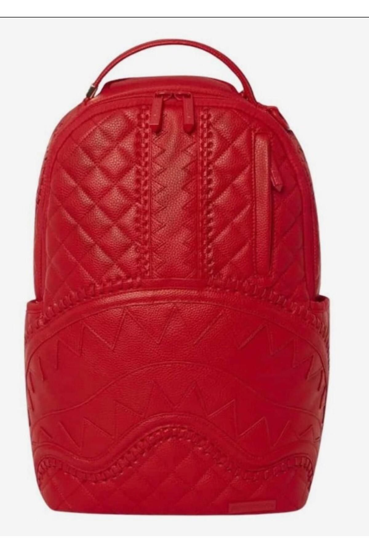 Sprayground Kırmızı Riviera Köpekbalığı Dlxvf Sırt Çantası