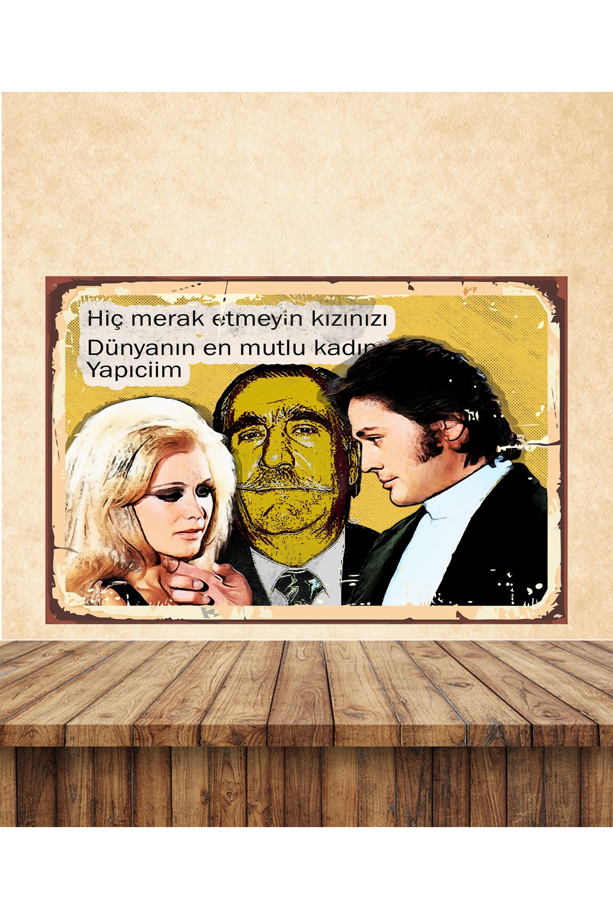 TAKIFİX Cüneyt Arkın Filiz Akın Temalı 20 x 30 CM MDF Tablo