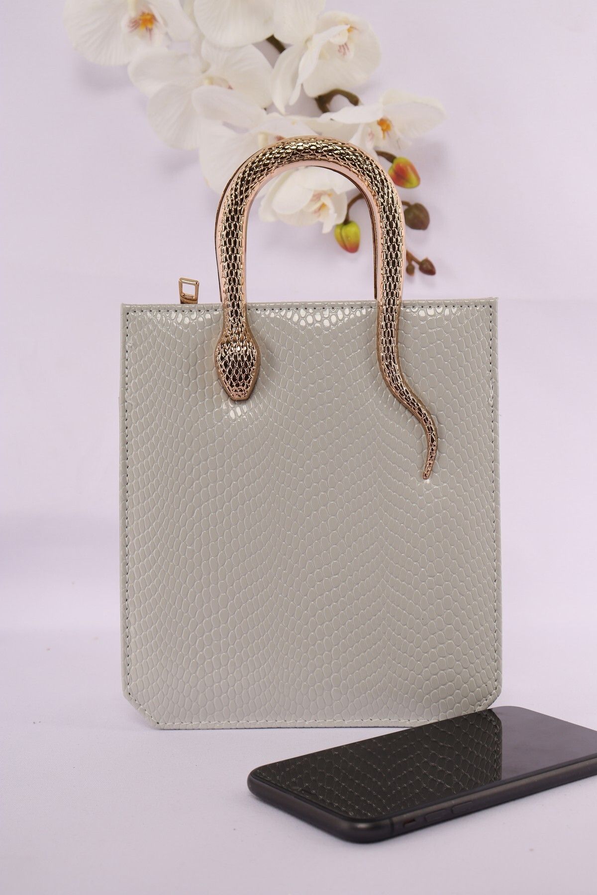 weem bag-Elysara Eb0143 |   Pythons Glowing Snake Handle Portfolio Bag 2