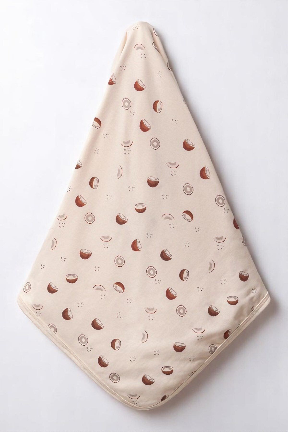 minuma Coconut Desen %100 Pamuk Çift Kat Bebek Battaniyesi 80x85cm