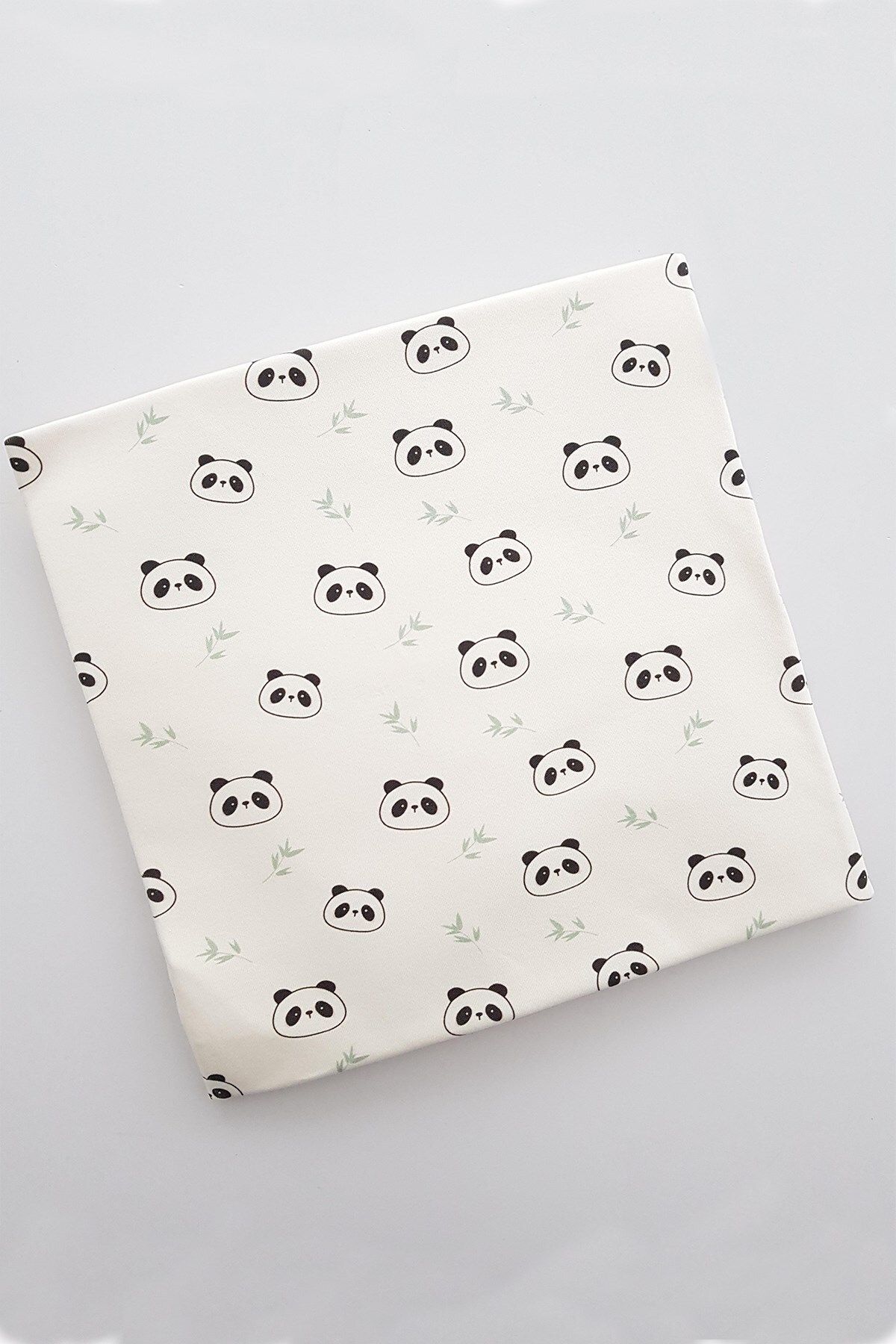 minuma Panda Desen %100 Pamuk Çift Kat Bebek Battaniyesi 80x85cm