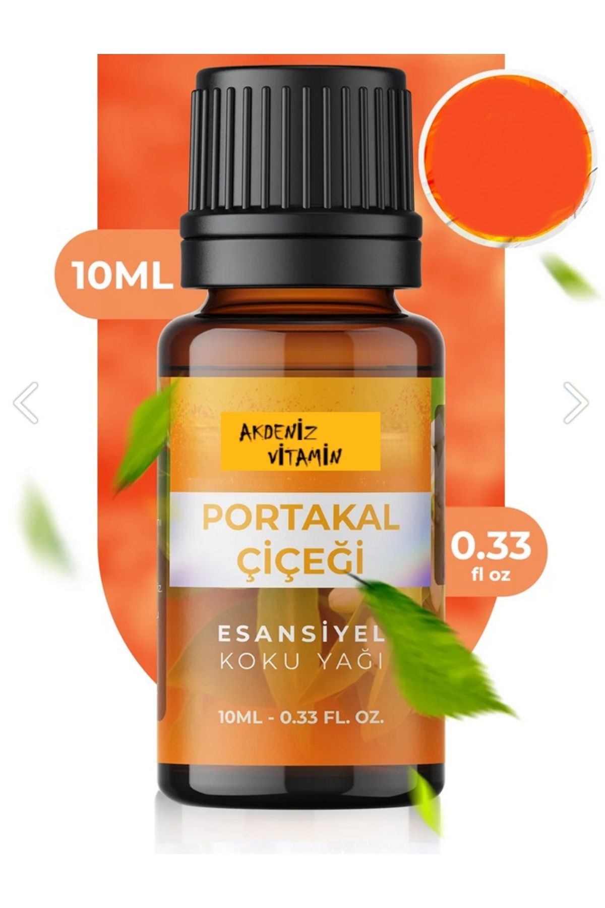 AKDENİZ VİTAMİN Portakal Çiçeği Esansiyel Uçucu Koku Yağı Difüzör Esansı Buhurdanlık Yağı Aromaterapi Yağı 10ml
