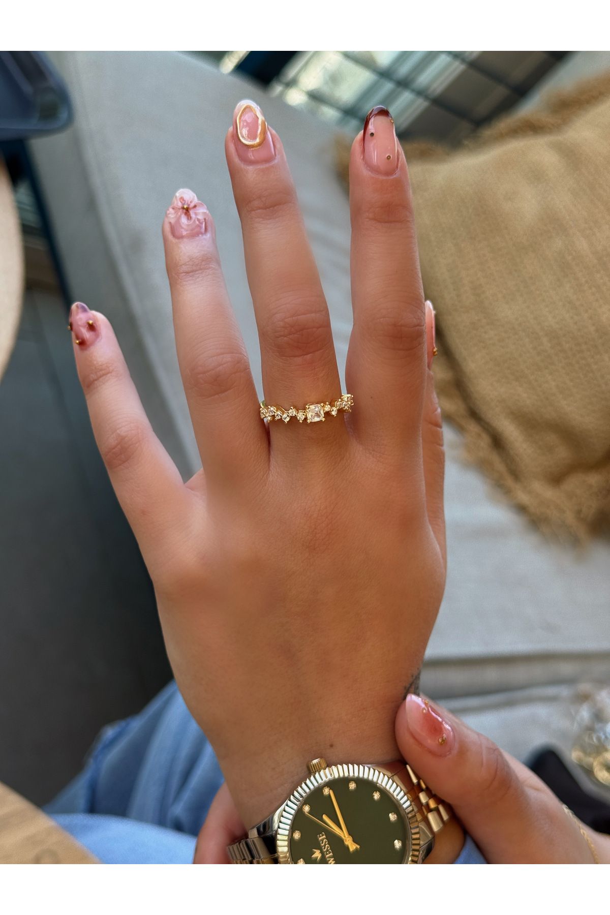 HeyYou Jewelry Ayarlanabilir minimal yüzük