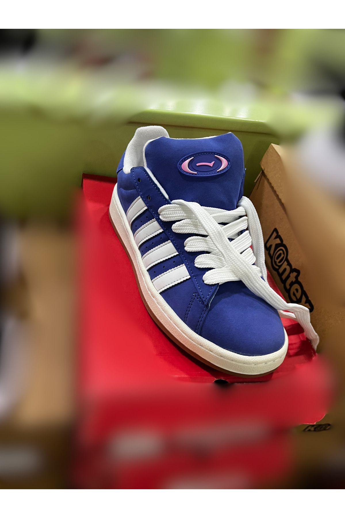 collazer Sax Mavi Nubuk Günlük Bağcıklı Esnek Ortopedik Termo Taban Sneaker Spor Ayakkabı