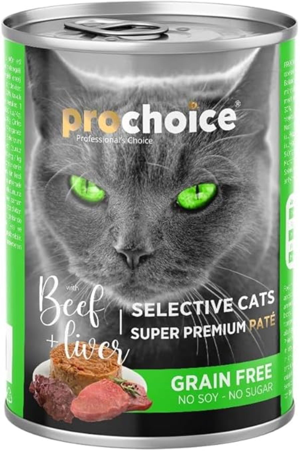 Furlo Prochoice Yetişkin Seçici Kediler İçin, Tahılsız, Sığır Etli Ve Ciğerli Ezme, 400 g x 12 Adet