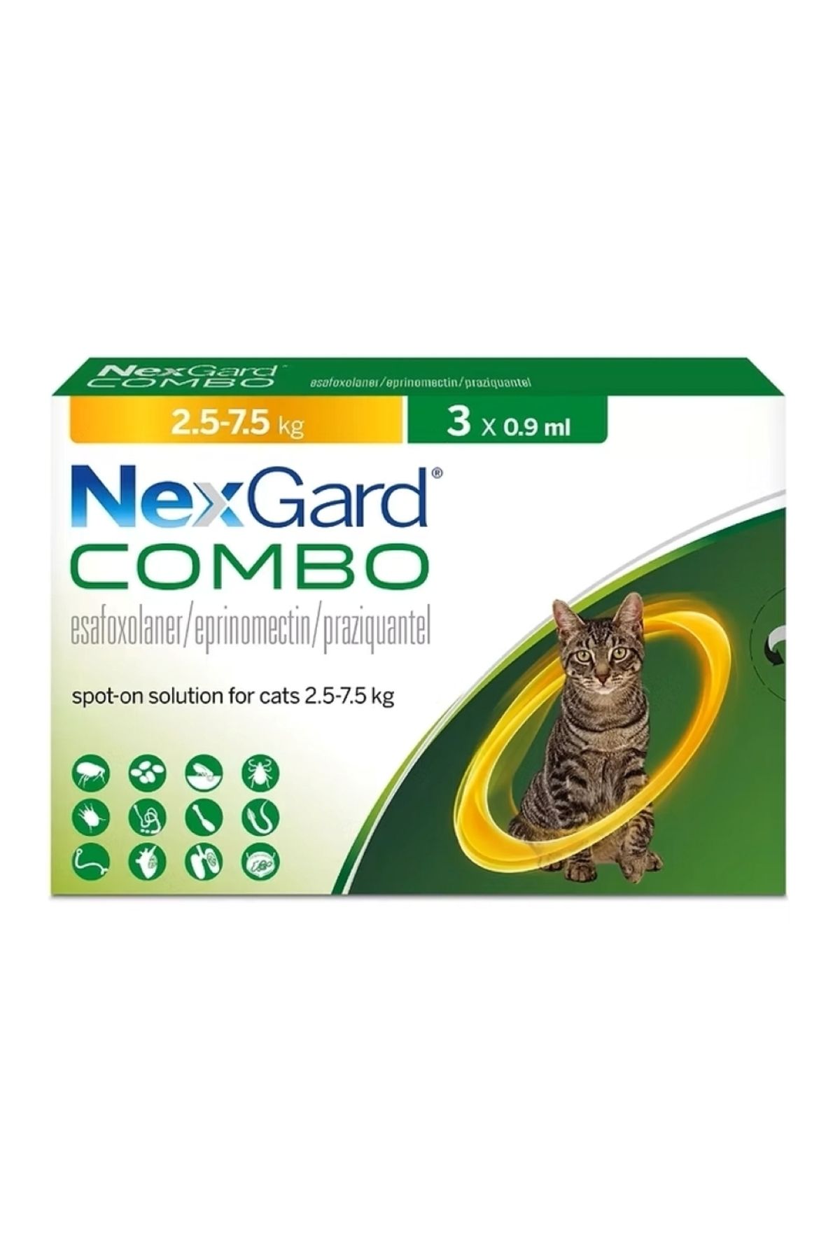 Nexgard- Combo Kedi 3 Pipet 2.5-7.5 Kg
