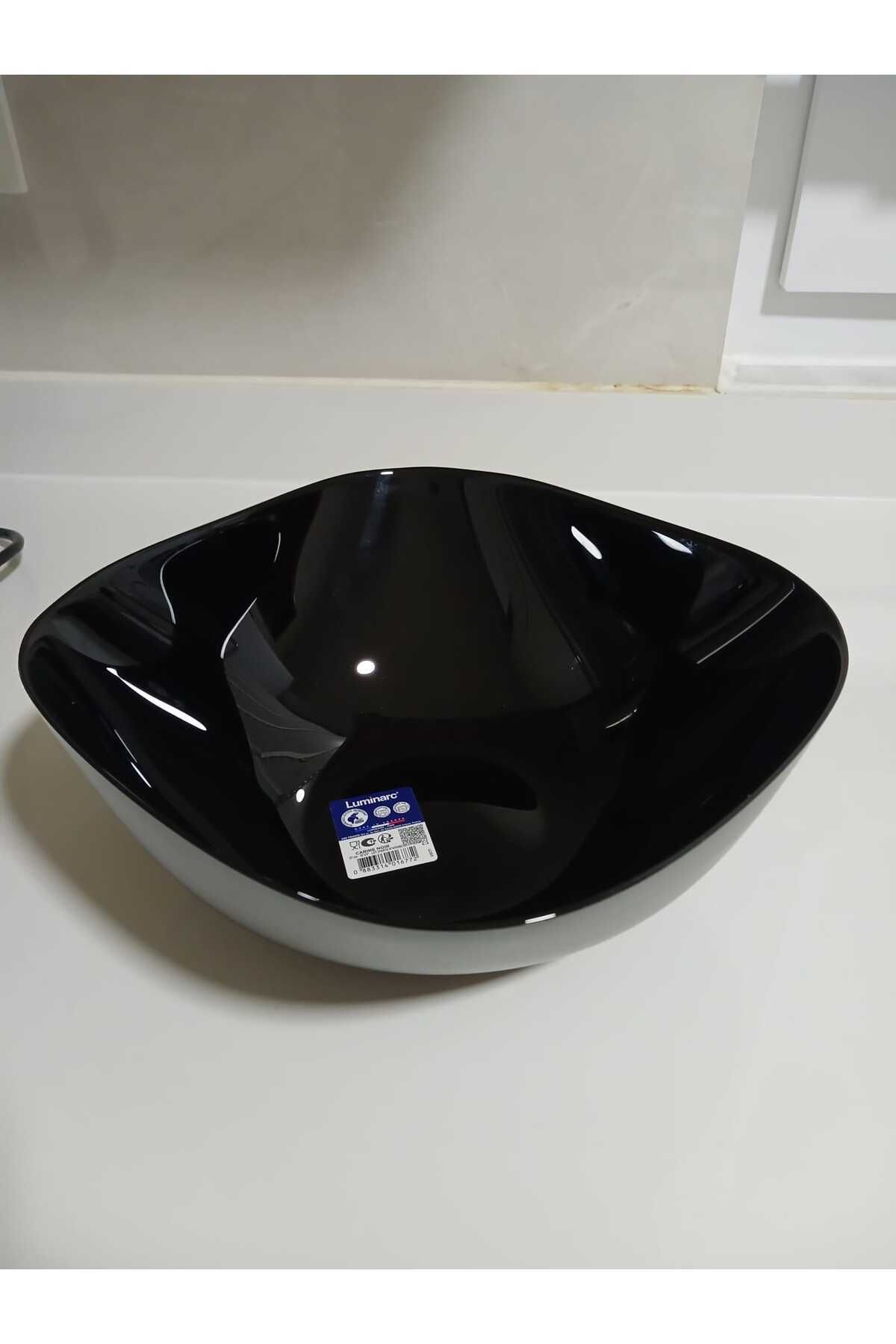 Luminarc Carine Noir Salata Karıştırma Kasesi 2 adet SİYAH (27 CM) KARE ŞEKİLLİ