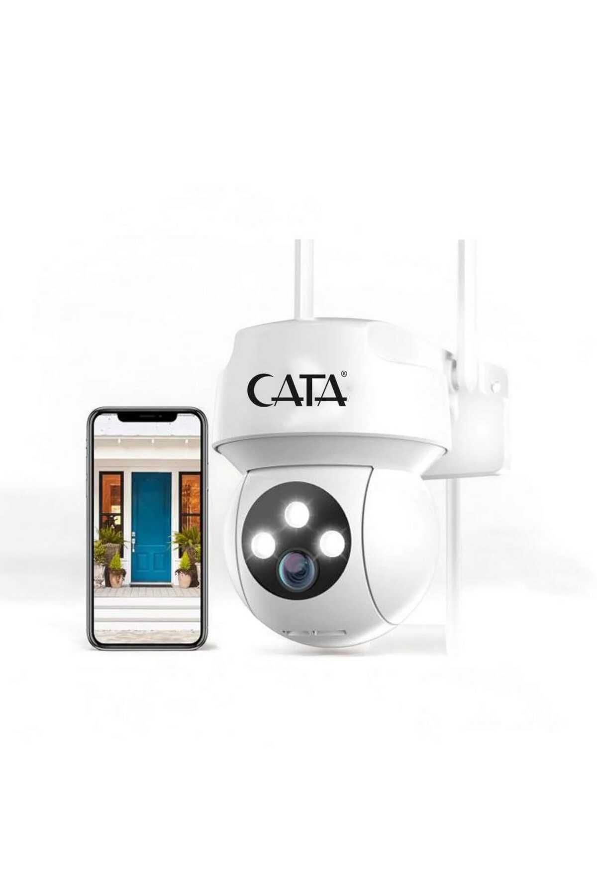 Cata AKILLI KAMERA DIŞ MEKAN CT-4051 IP66 1080P GECE GÖRÜŞLÜ SİRENLİ