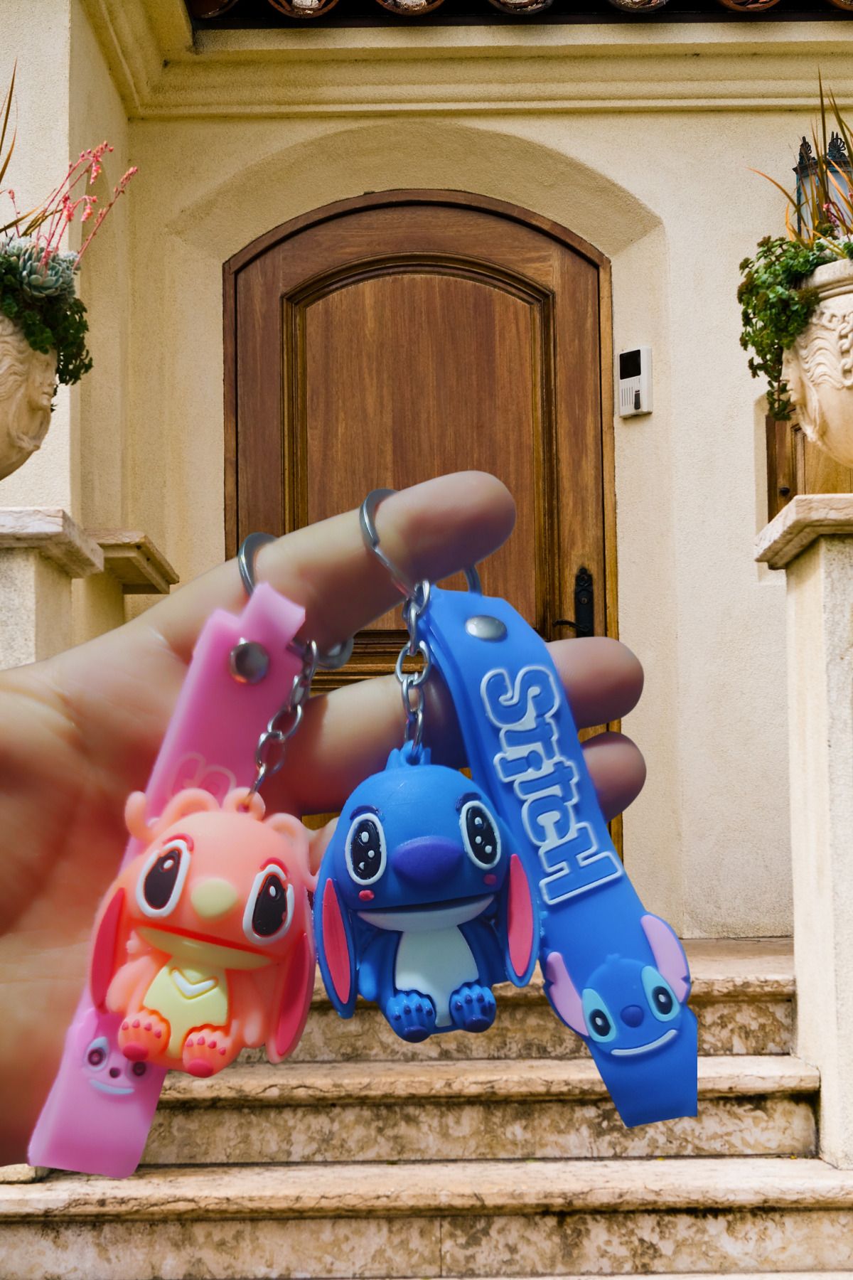 Birmem Sevimli Stitch ve Angel 3d Anahtarlık Seti (2 Adet)