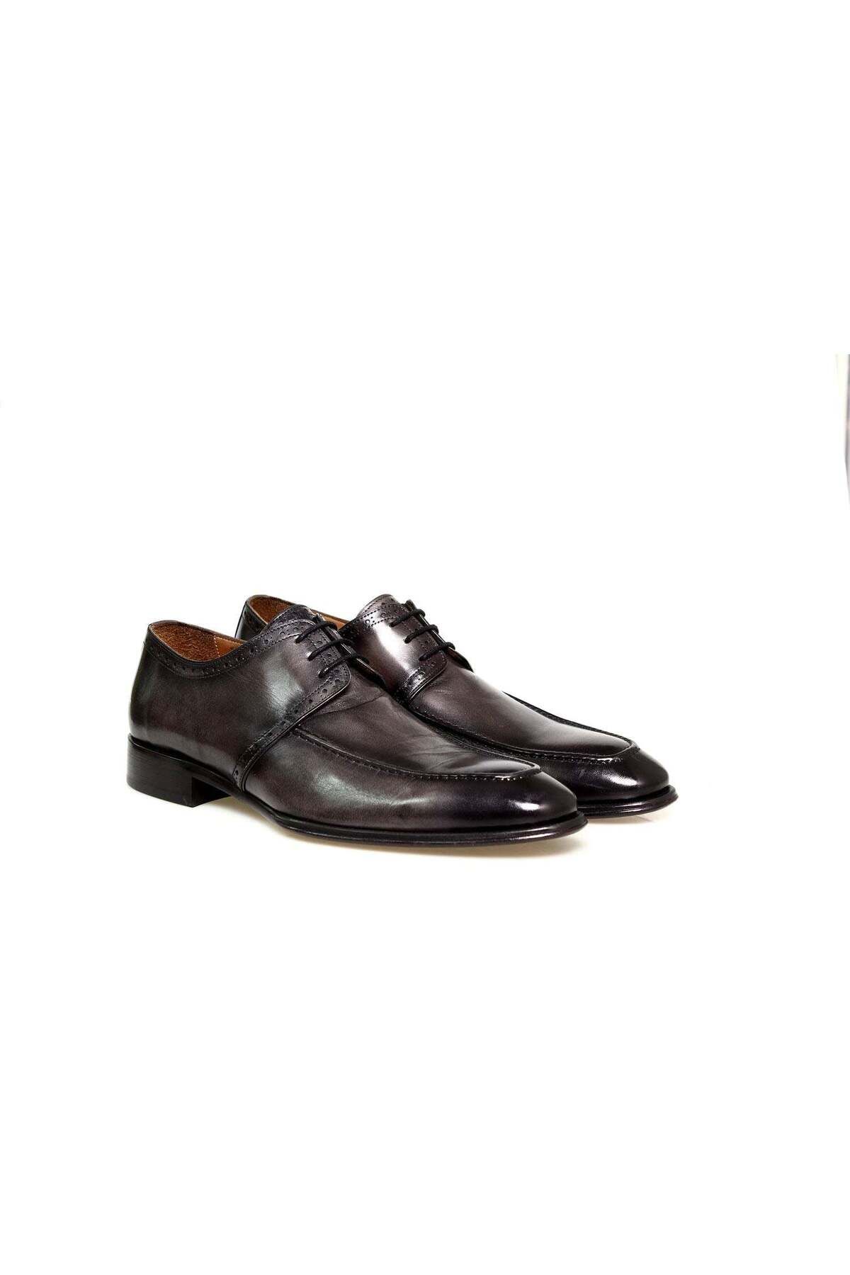 Butik GRİ RENK BAĞCIKLI HAKİKİ DERİ ERKEK AYAKKABI