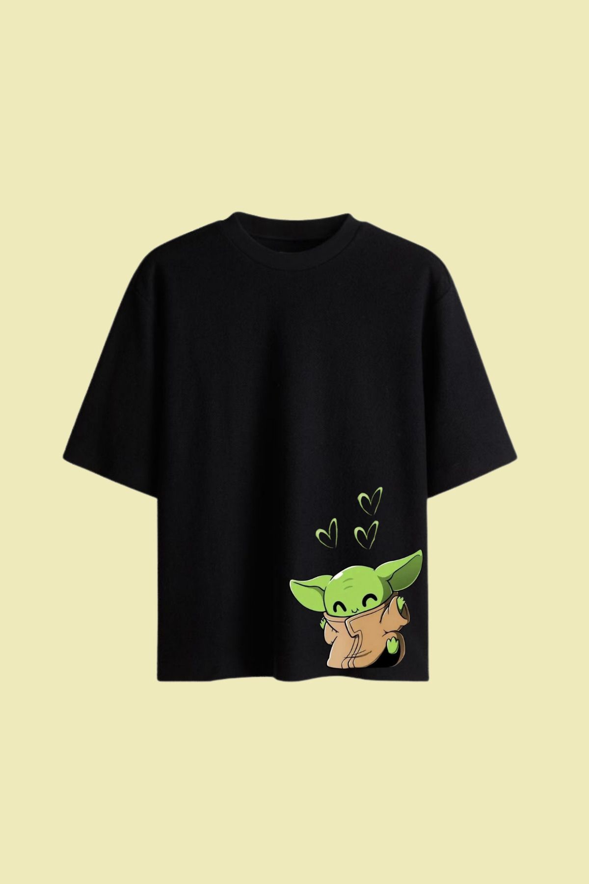 Dupe Design Baby Yoda Baskılı Oversize T-shirt