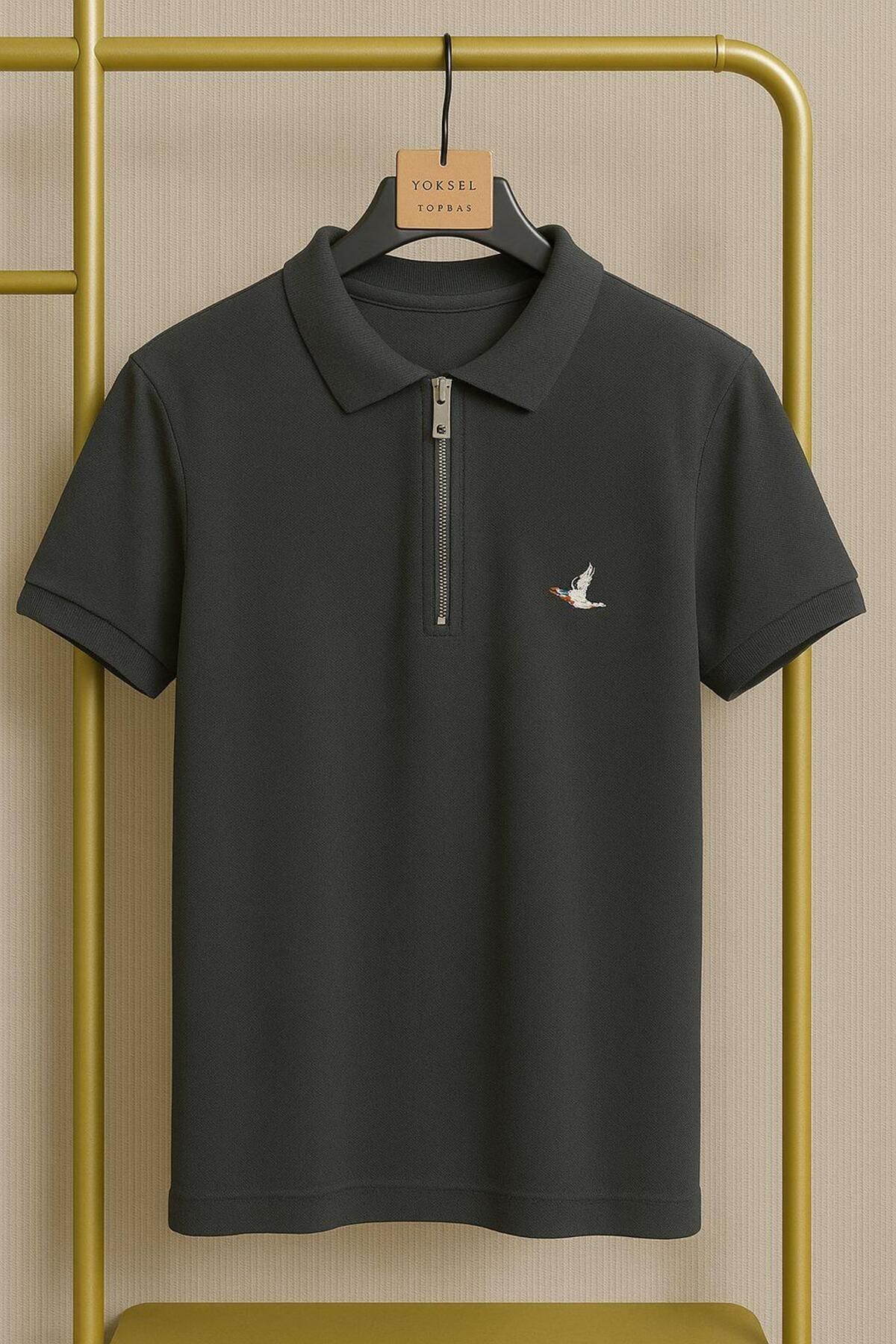 Yuksektopuklarboutique BYMN Polo Yaka Füme Tişört