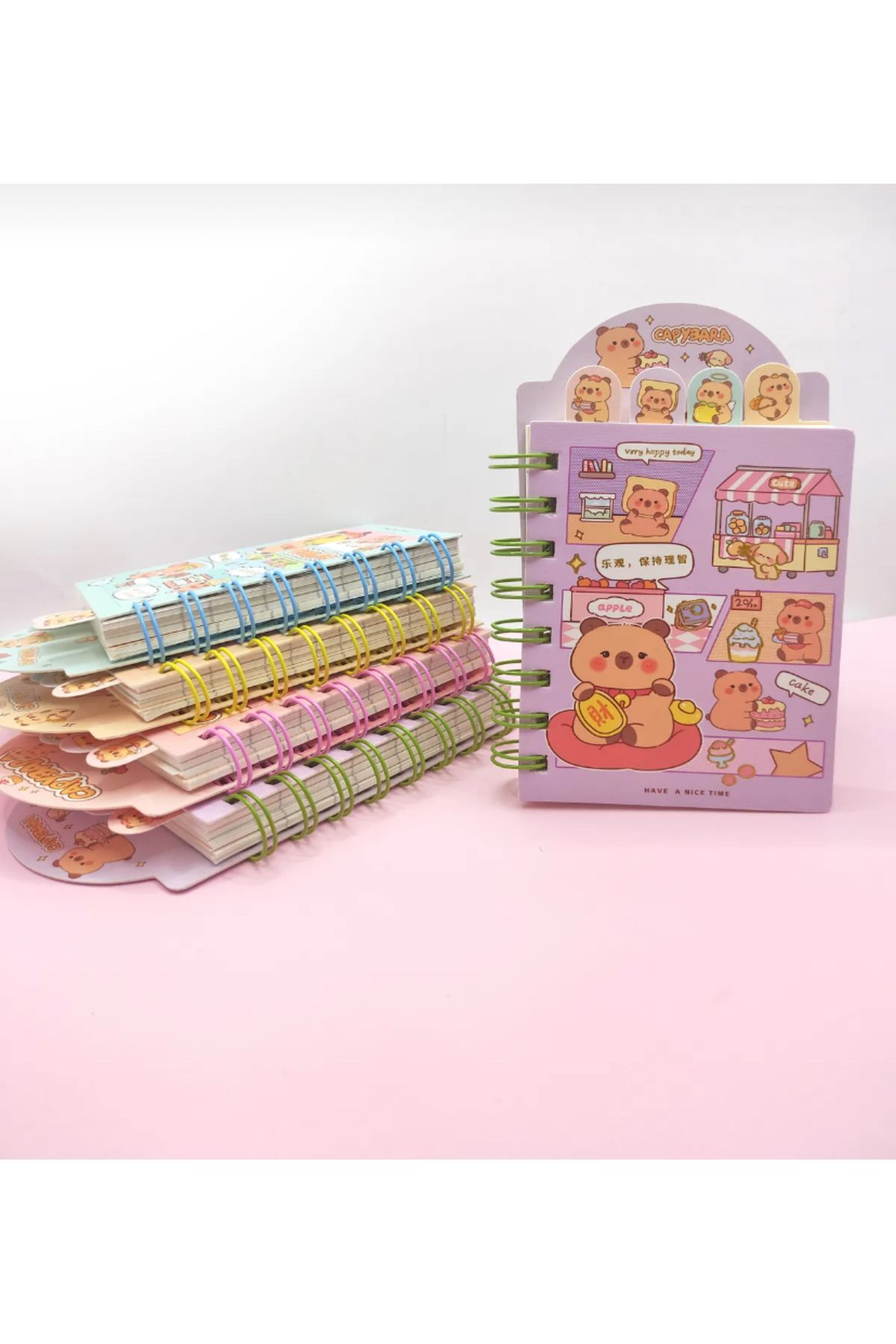 synshop Capybara Kapibara Ayraçlı Not Defteri 14x9 cm