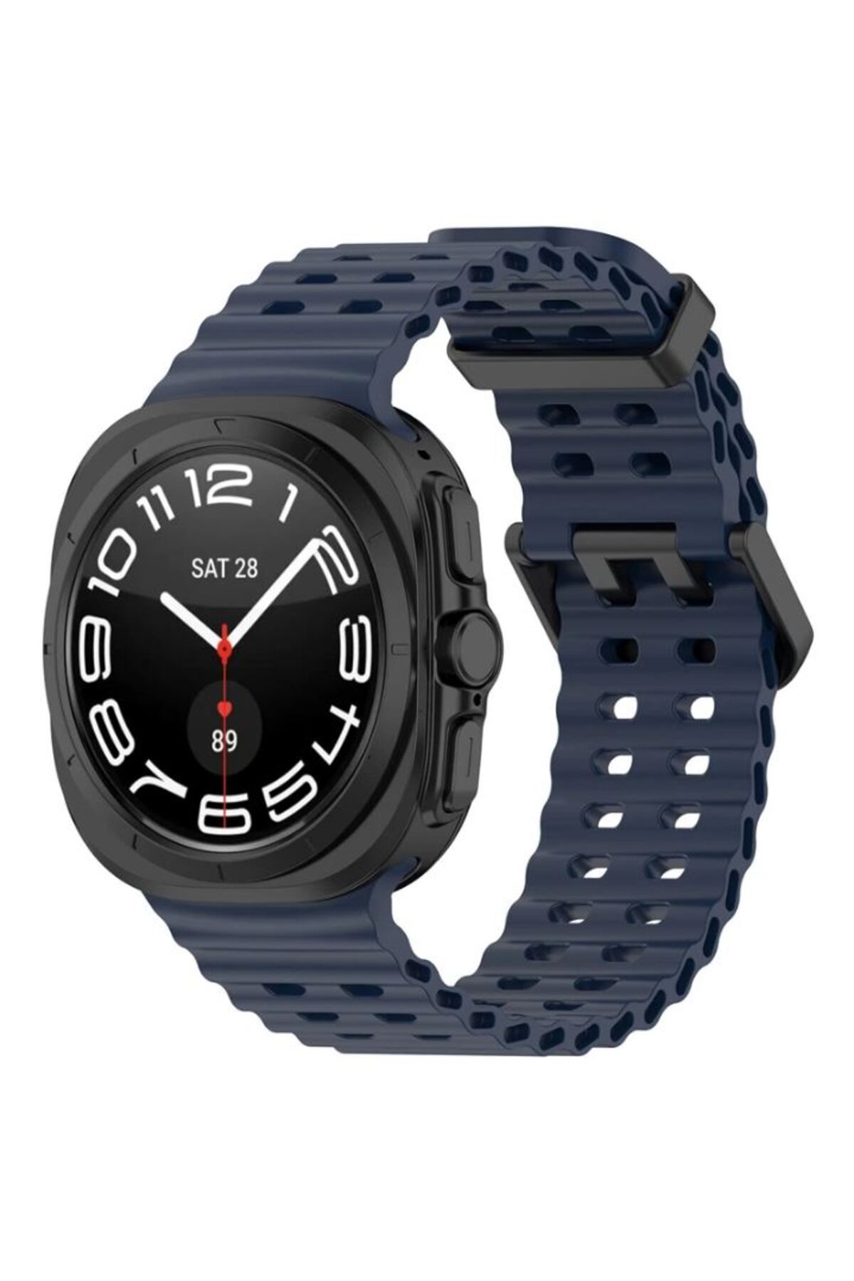 REDz Accessories-Curea Ocean Wave, design sport, compatibilă cu Samsung Galaxy Watch Ultra 47mm, silicon, albastru marin 1