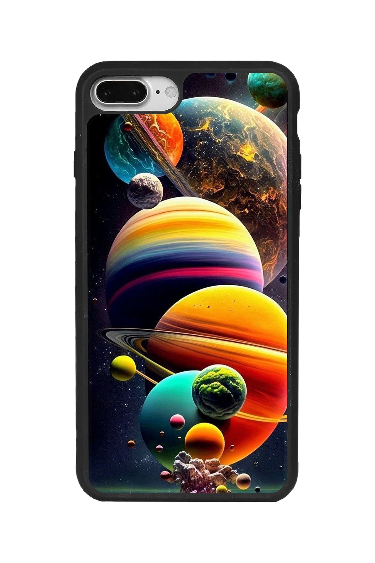 BGAKSESUAR iPhone 7 Plus Uyumlu Mat Siyah Kılıf – Yumuşak Silikon, Koruyucu, Şok Emici Kapak