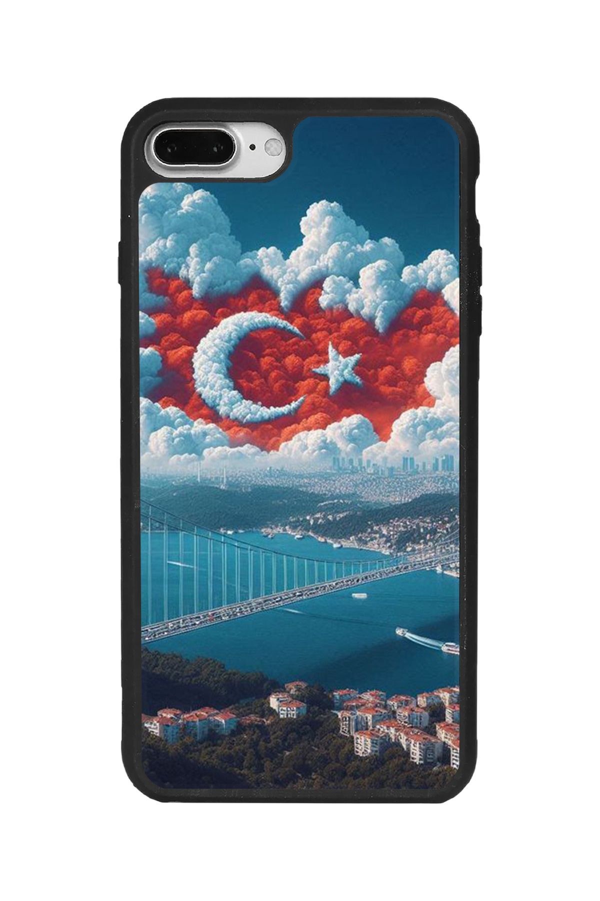 BGAKSESUAR iPhone 7 Plus Uyumlu Mat Siyah Kılıf – Yumuşak Silikon, Koruyucu, Şok Emici Kapak