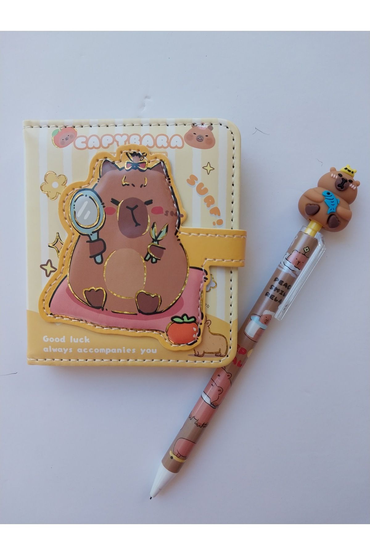 KIRTASİYEM Capybara Planlayıcı Not Defteri ve Uçlu Kalem Seti