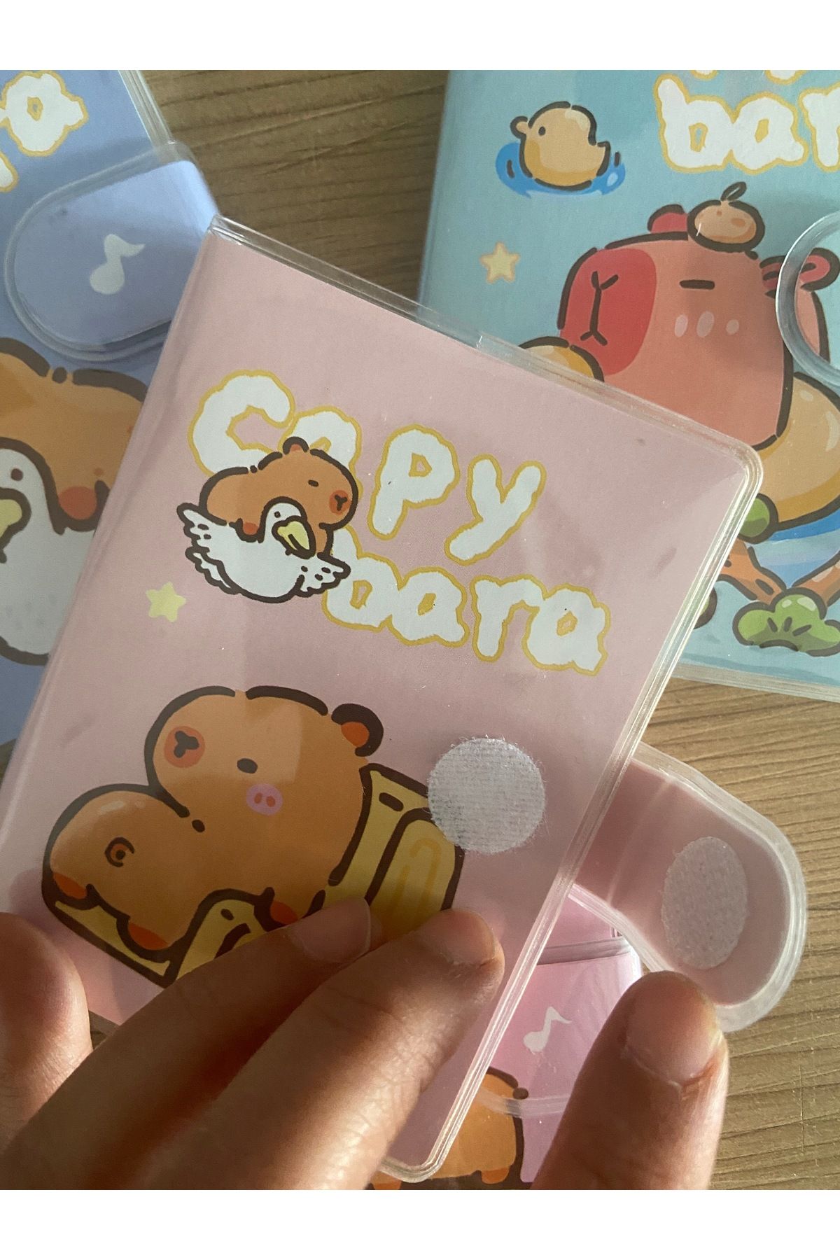 synshop-Capybara Capybara Crocodile Notepad Hardcover with Velcro 4