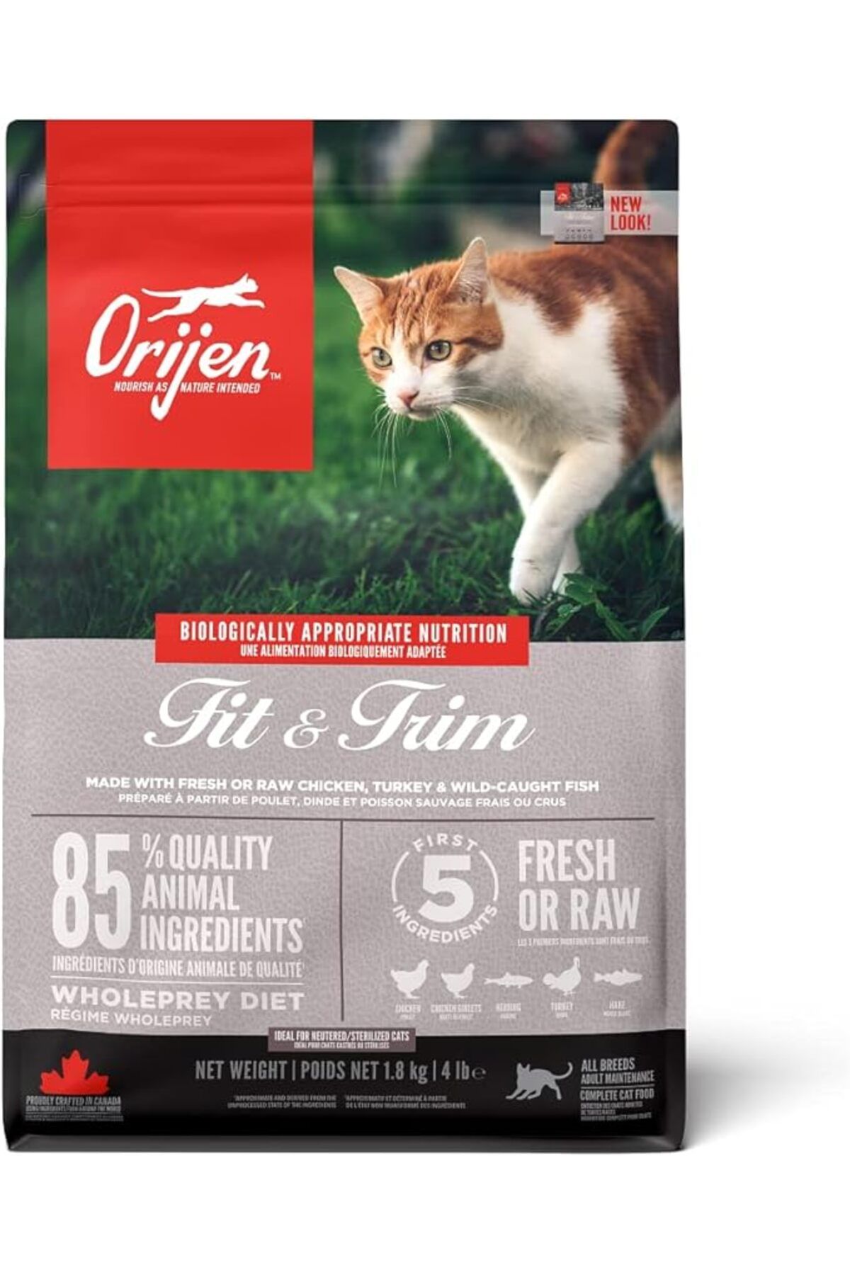 Orijen Fit & Trim Kedi Maması, 1.8 Kg