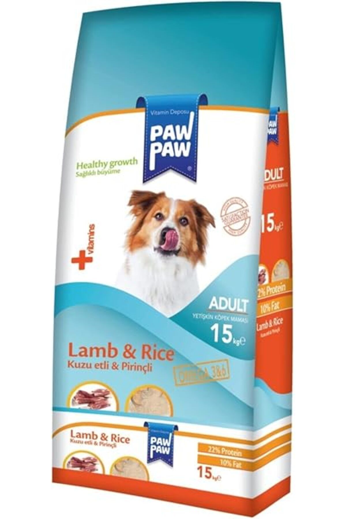 Orqinel Pawpaw Yetişkin Köpek - Kuzulu&Pirinçli Kuru Mama 15 Kg