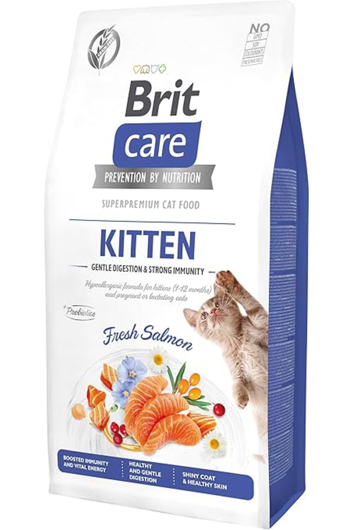 Brit Care Gentle Digestion & Strong immunity, Yavru Kediler İçin, Tahılsız, Hipoalerjenik, Taze Somo