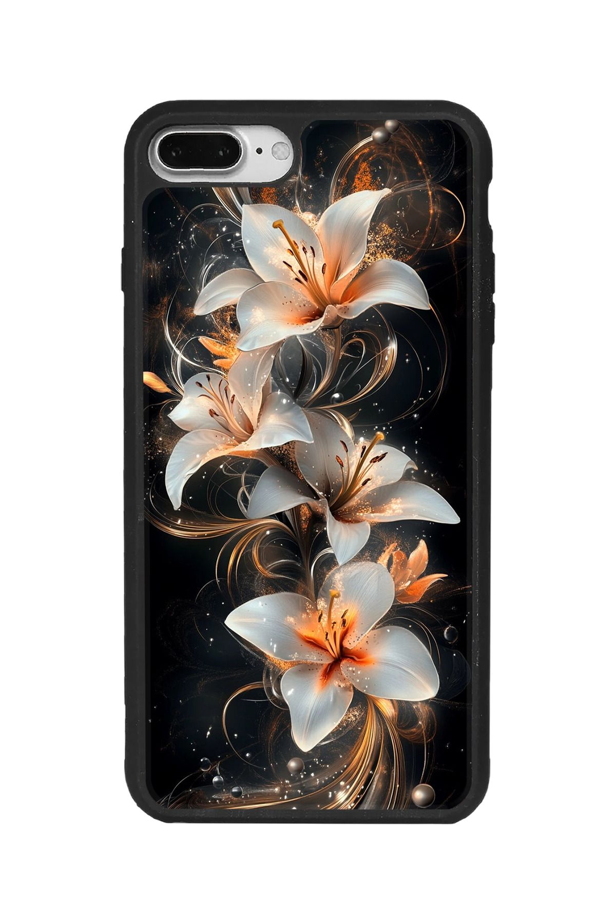 BGAKSESUAR Apple iPhone 8 Plus Uyumlu Mat Siyah Kılıf – Yumuşak Silikon, Koruyucu, Şok Emici Kapak