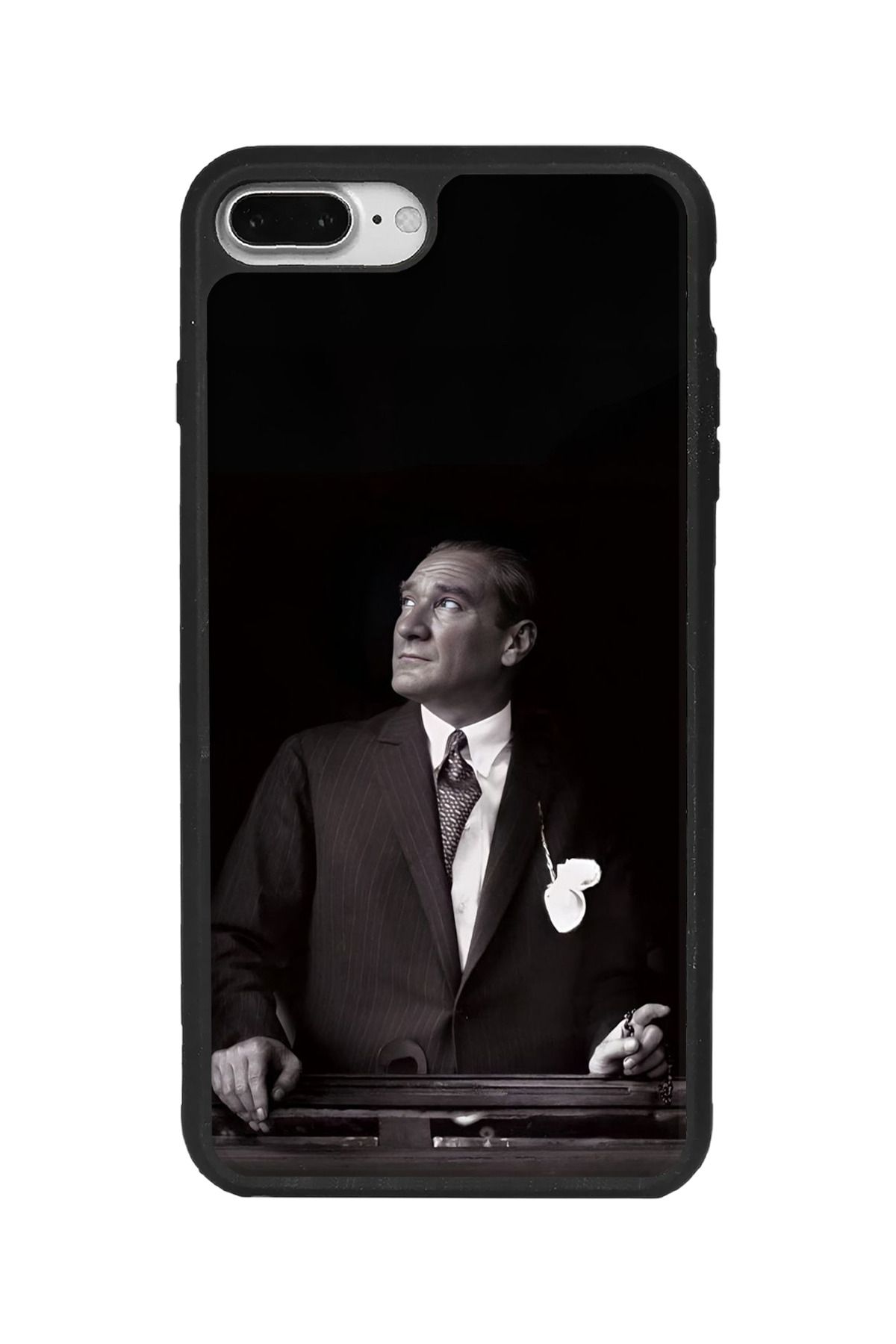 BGAKSESUAR iPhone 7 Plus Uyumlu Mat Siyah Kılıf – Yumuşak Silikon, Koruyucu, Şok Emici Kapak