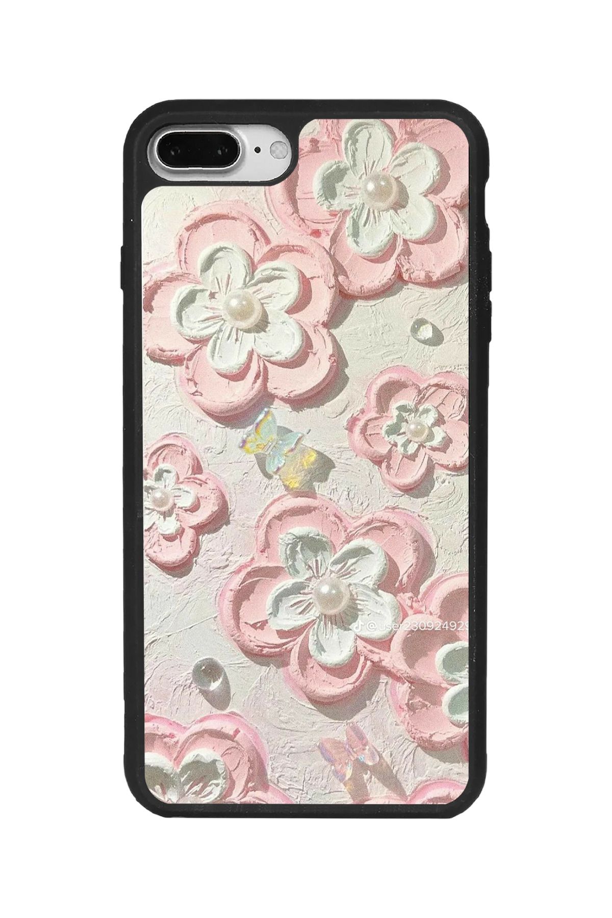 BGAKSESUAR iPhone 8 Plus Uyumlu Mat Siyah Kılıf – Yumuşak Silikon, Koruyucu, Şok Emici Kapak
