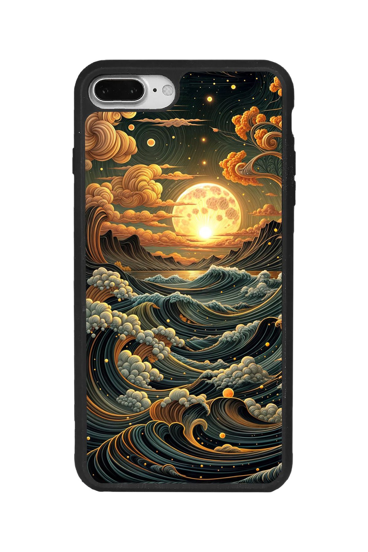 BGAKSESUAR iPhone 8 Plus Uyumlu Mat Siyah Kılıf – Yumuşak Silikon, Koruyucu, Şok Emici Kapak