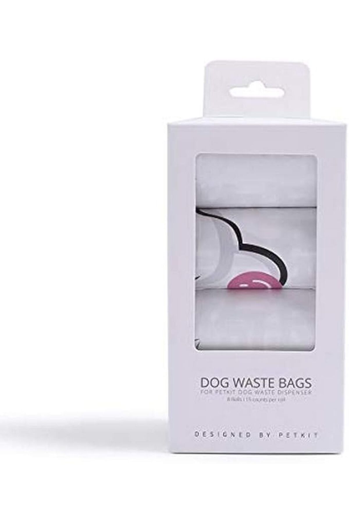 Orqinel Petkit Köpek Atık Plastik Torba Ruloları (8'li Paket) (Tek Boyut) (Beyaz)