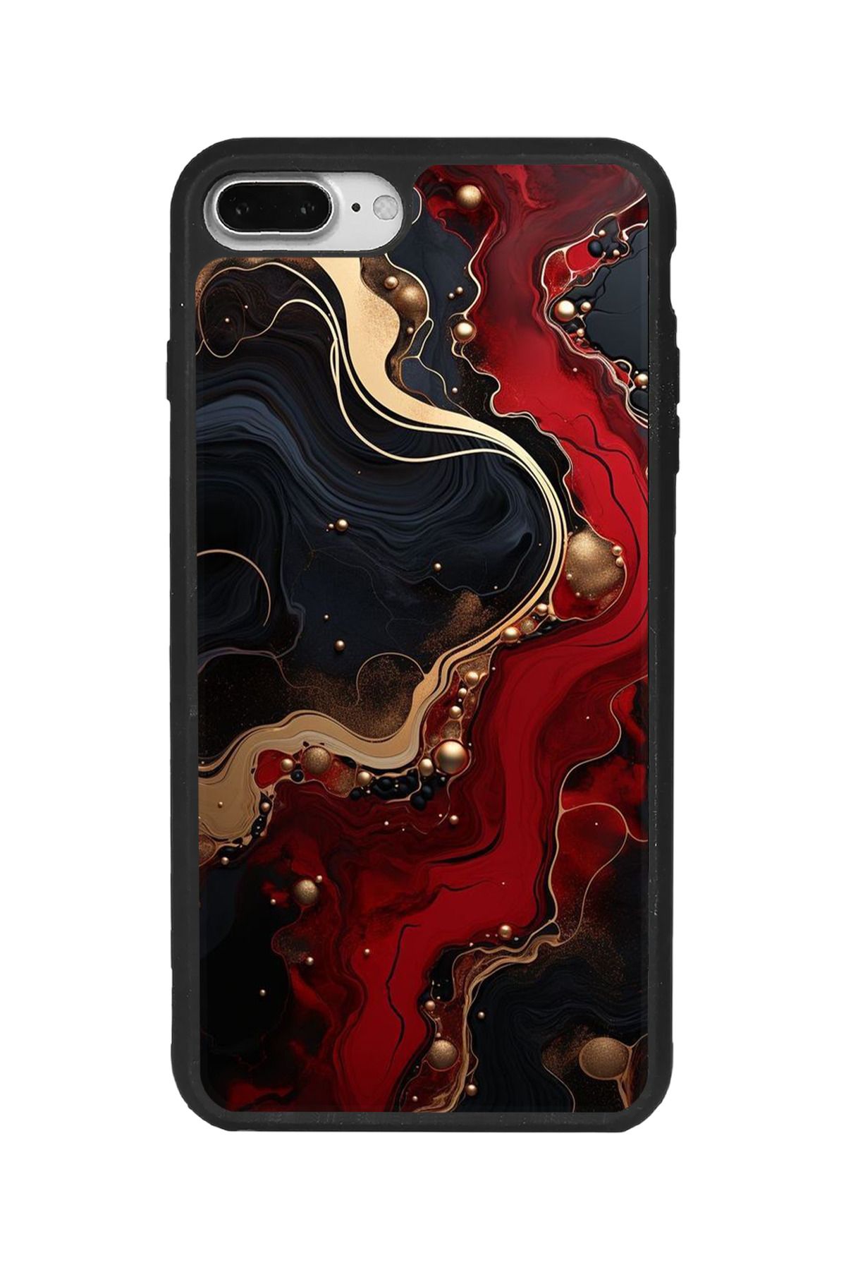 BGAKSESUAR iPhone 7 Plus Uyumlu Mat Siyah Kılıf – Yumuşak Silikon, Koruyucu, Şok Emici Kapak