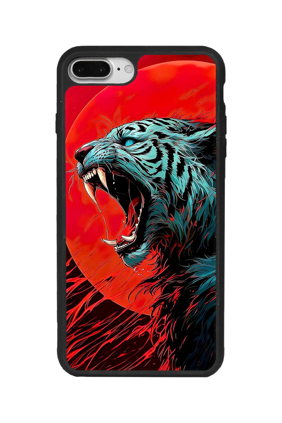 BGAKSESUAR iPhone 7 Plus Uyumlu Mat Siyah Kılıf – Yumuşak Silikon, Koruyucu, Şok Emici Kapak