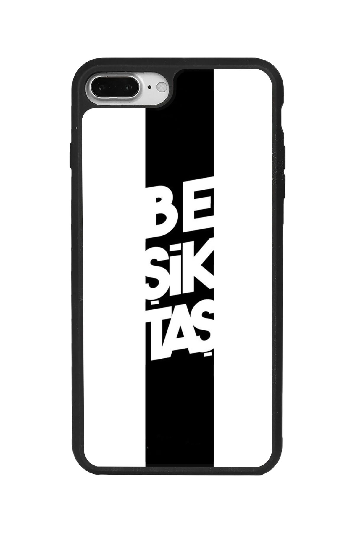 BGAKSESUAR iPhone 8 Plus Uyumlu Mat Siyah Kılıf – Yumuşak Silikon, Koruyucu, Şok Emici Kapak