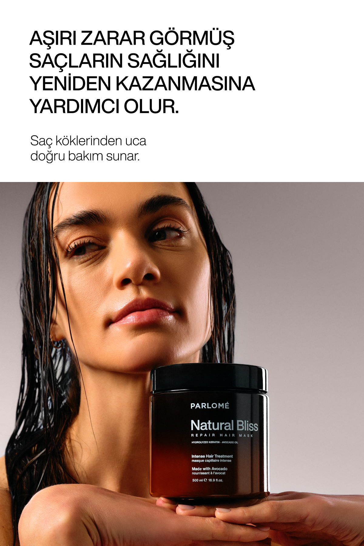 Repair Hair Mask 500 ml – Avokado & Keratin Içerikli Yoğun Bakım Saç Maskesi — PAR0004 — تصویر 3 از 8