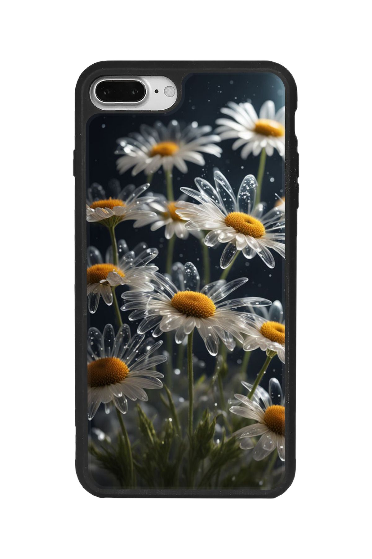 BGAKSESUAR iPhone 7 Plus Uyumlu Mat Siyah Kılıf – Yumuşak Silikon, Koruyucu, Şok Emici Kapak