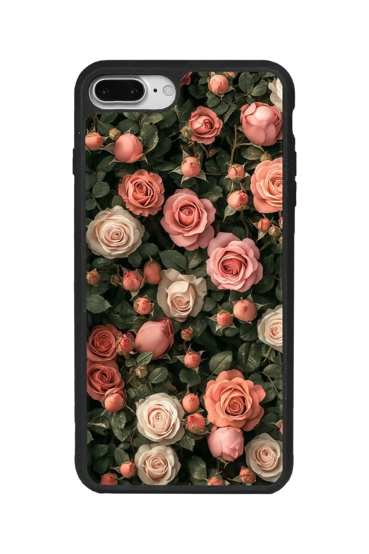 BGAKSESUAR iPhone 7 Plus Uyumlu Mat Siyah Kılıf – Yumuşak Silikon, Koruyucu, Şok Emici Kapak
