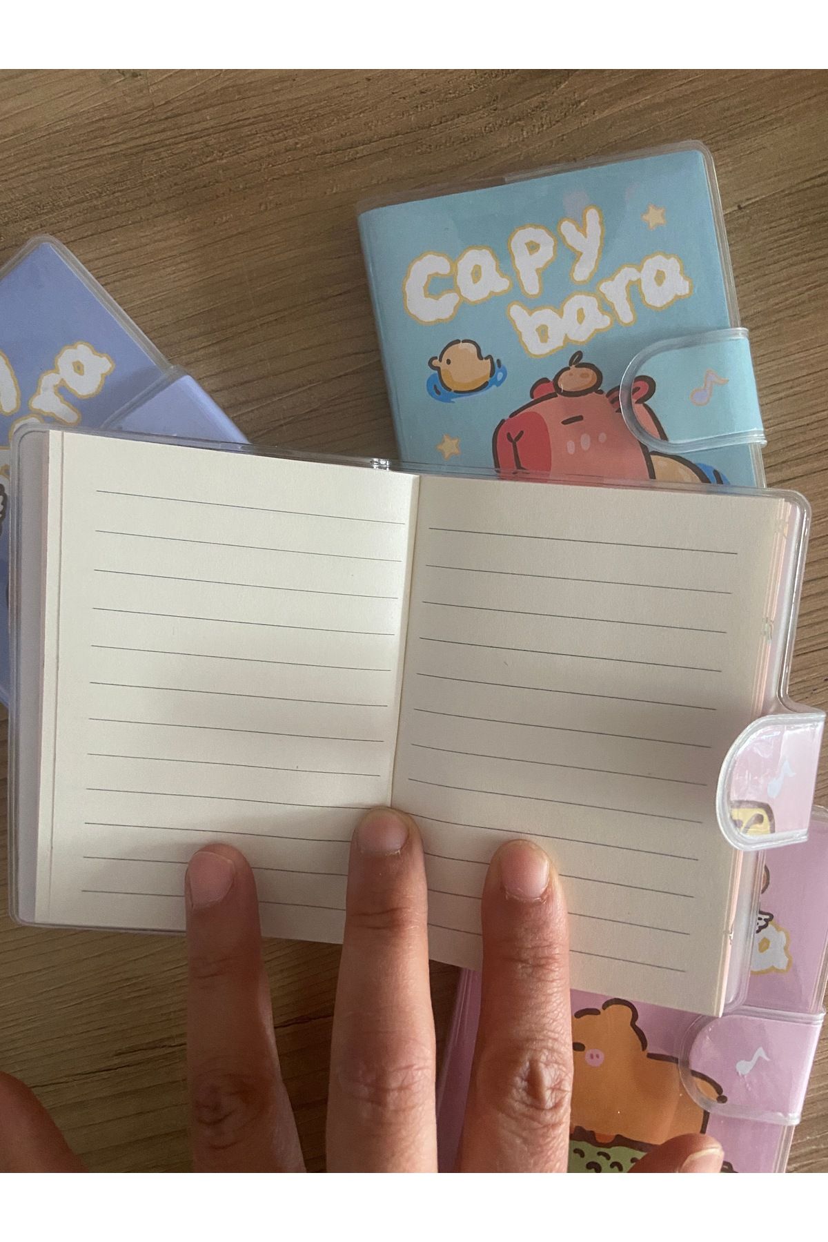 synshop-Capybara Capybara Crocodile Notepad Hardcover with Velcro 3