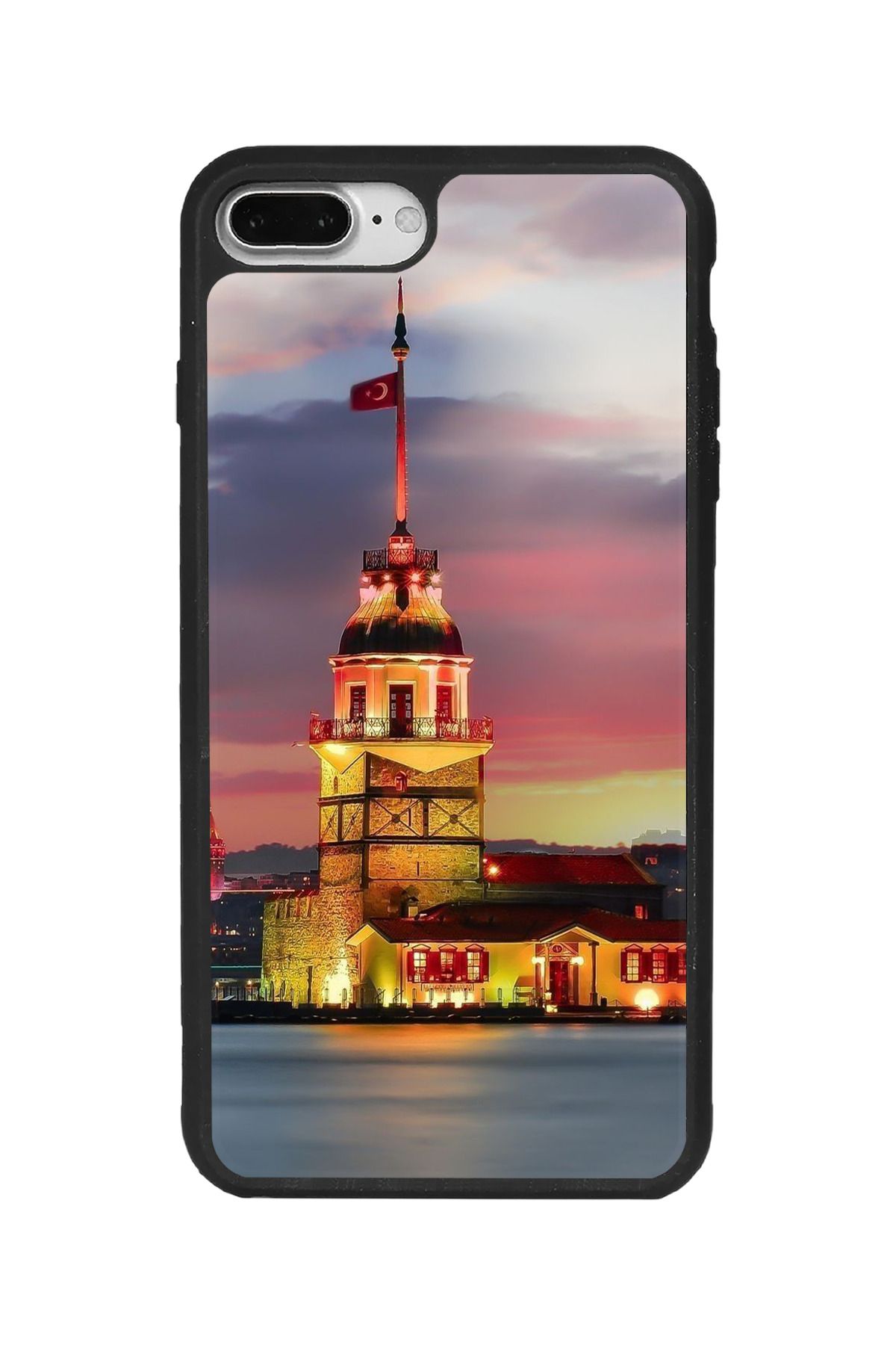 BGAKSESUAR Apple iPhone 8 Plus Uyumlu Mat Siyah Kılıf – Yumuşak Silikon, Koruyucu, Şok Emici Kapak