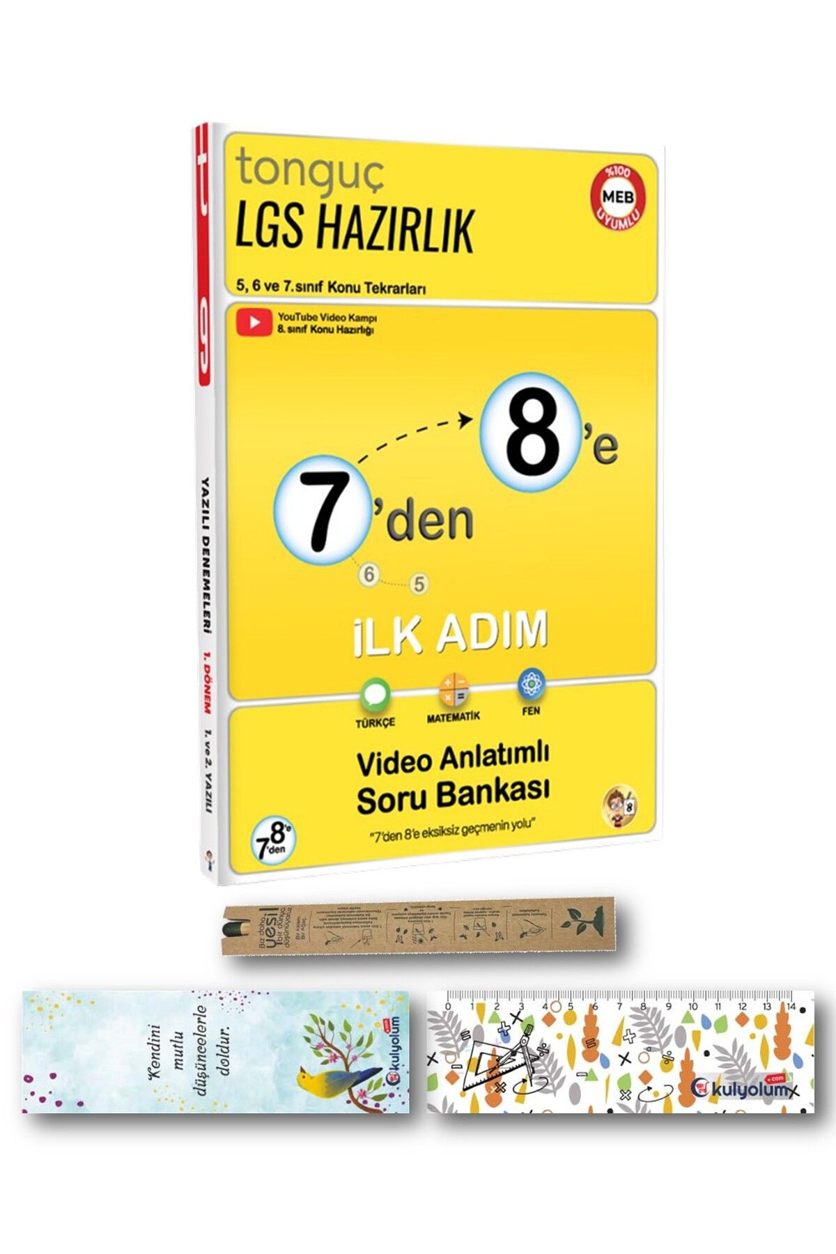 Tonguç Yayınları 7'den 8'e LGS Hazırlık İlk Adım Video Anlatımlı Soru Bankası