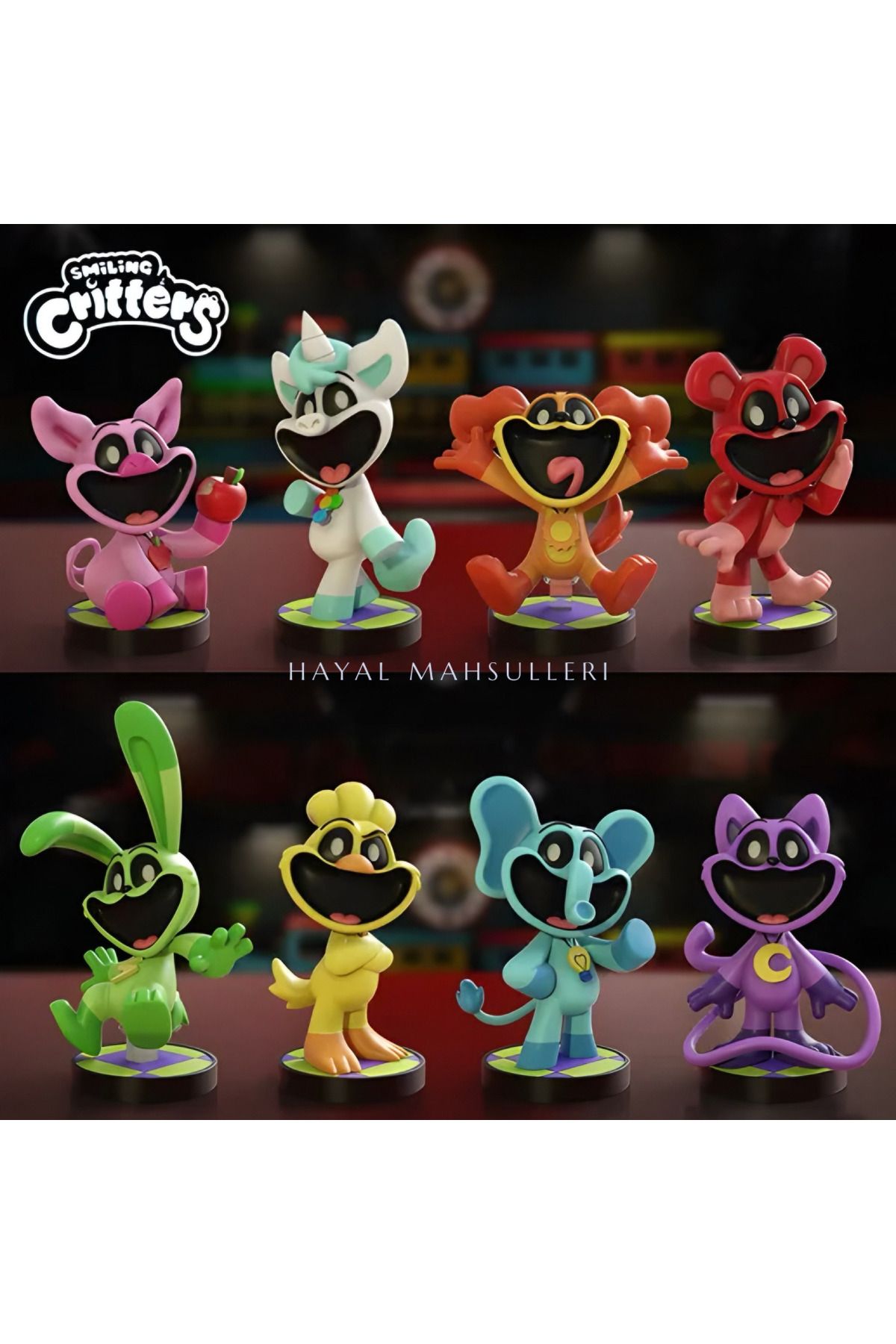 mimo Poppy Playtime Smiling Critters 8’li Oyuncak Figür Catnap Oyuncak Set
