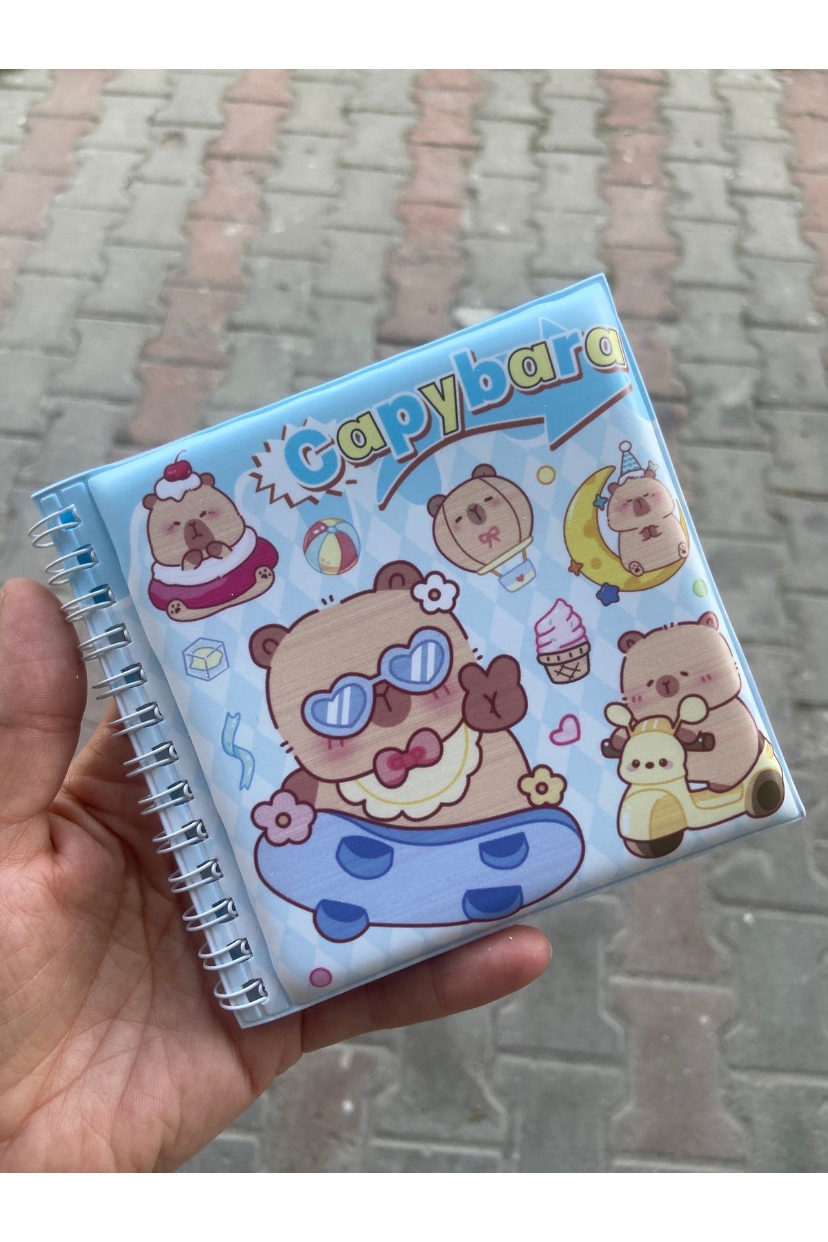 synshop Capybara Kapibara Yumuşak Sukuşi Kapak Sticker Etiket Çıkarma Albümü Defteri