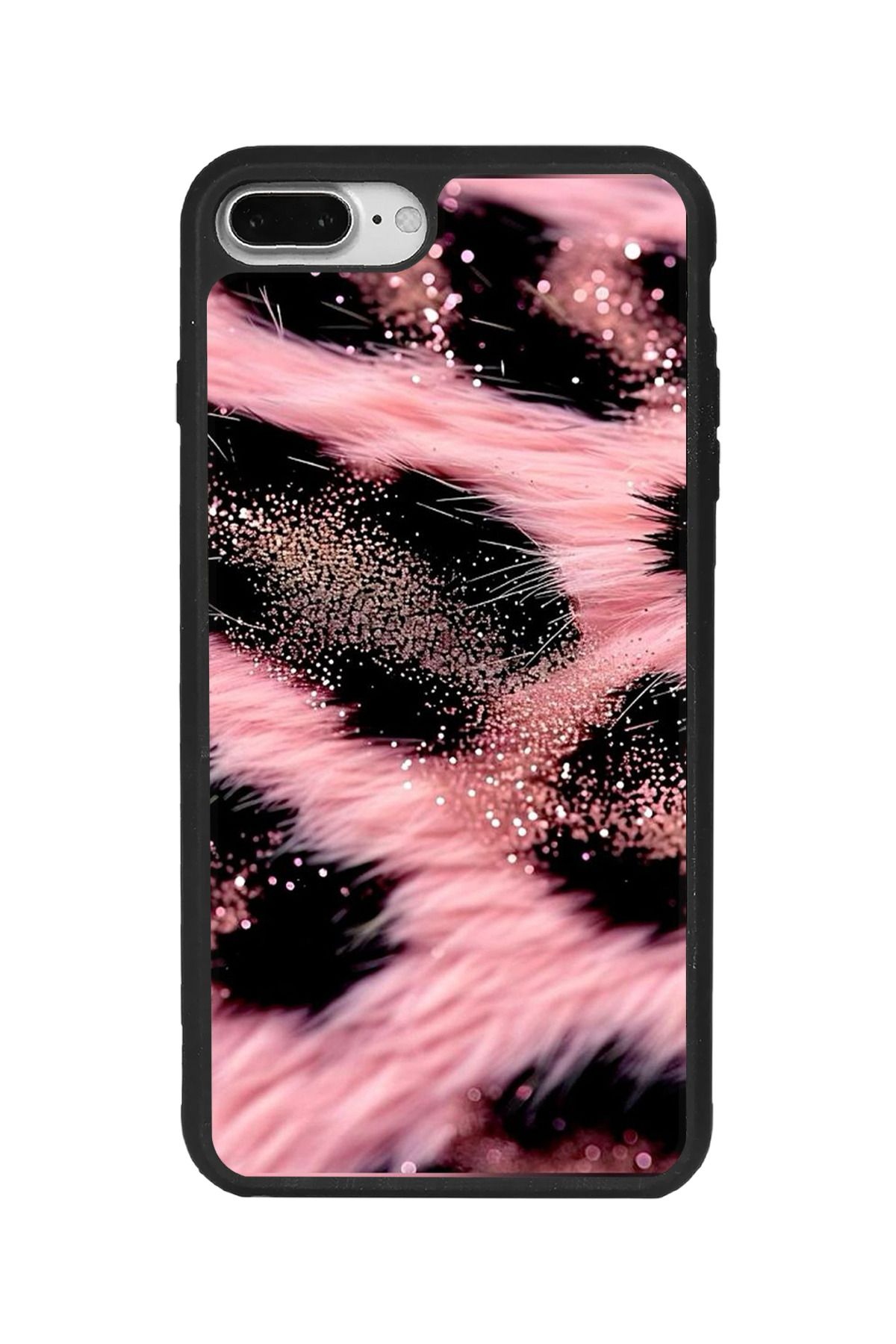 BGAKSESUAR Apple iPhone 8 Plus Uyumlu Mat Siyah Kılıf – Yumuşak Silikon, Koruyucu, Şok Emici Kapak