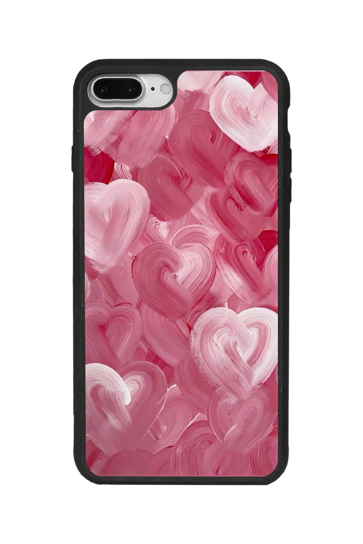 BGAKSESUAR Apple iPhone 8 Plus Uyumlu Mat Siyah Kılıf – Yumuşak Silikon, Koruyucu, Şok Emici Kapak