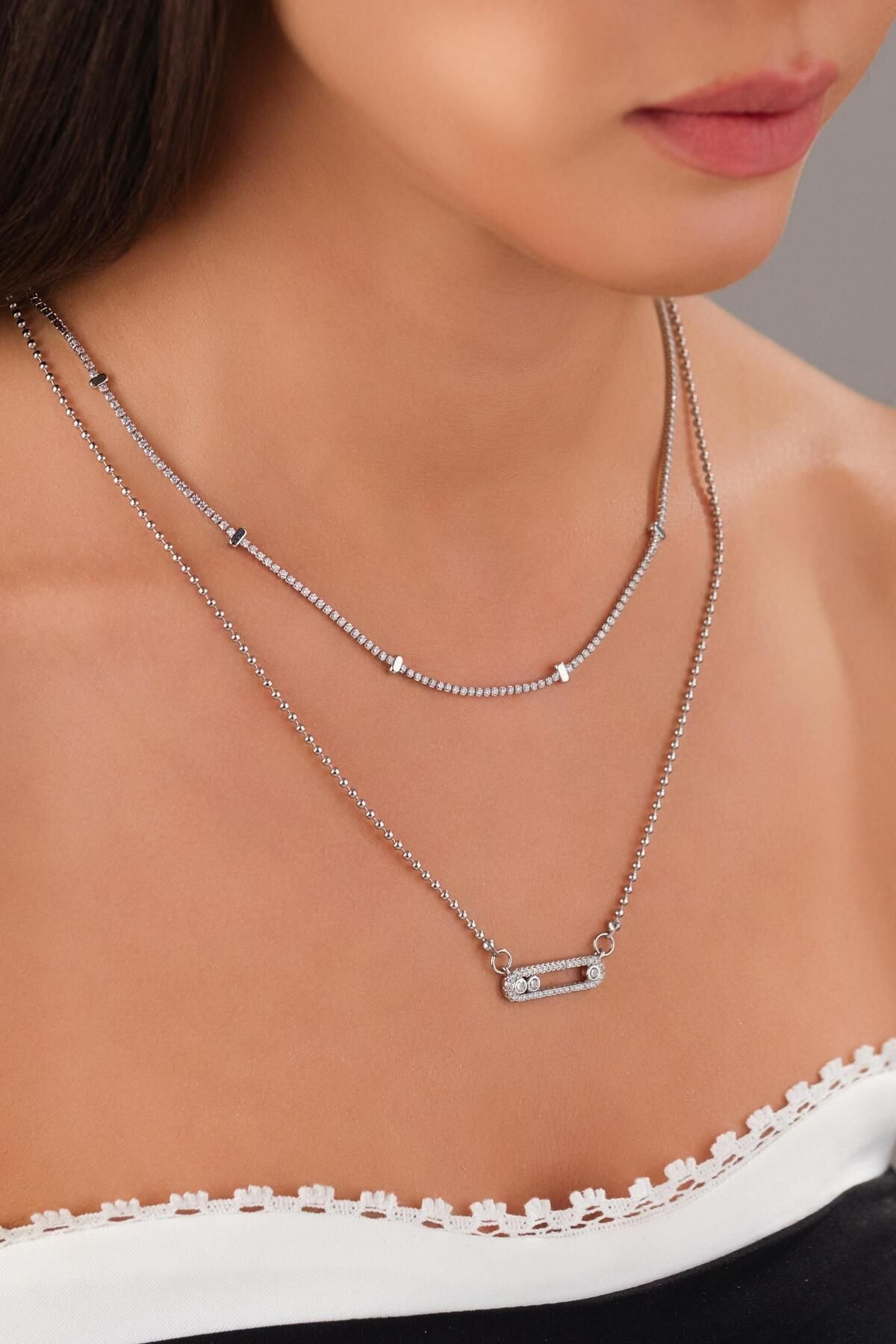 STYLE OF CARMEN ÇELİK SUYOLU TASARIM KOMBİN KOLYE