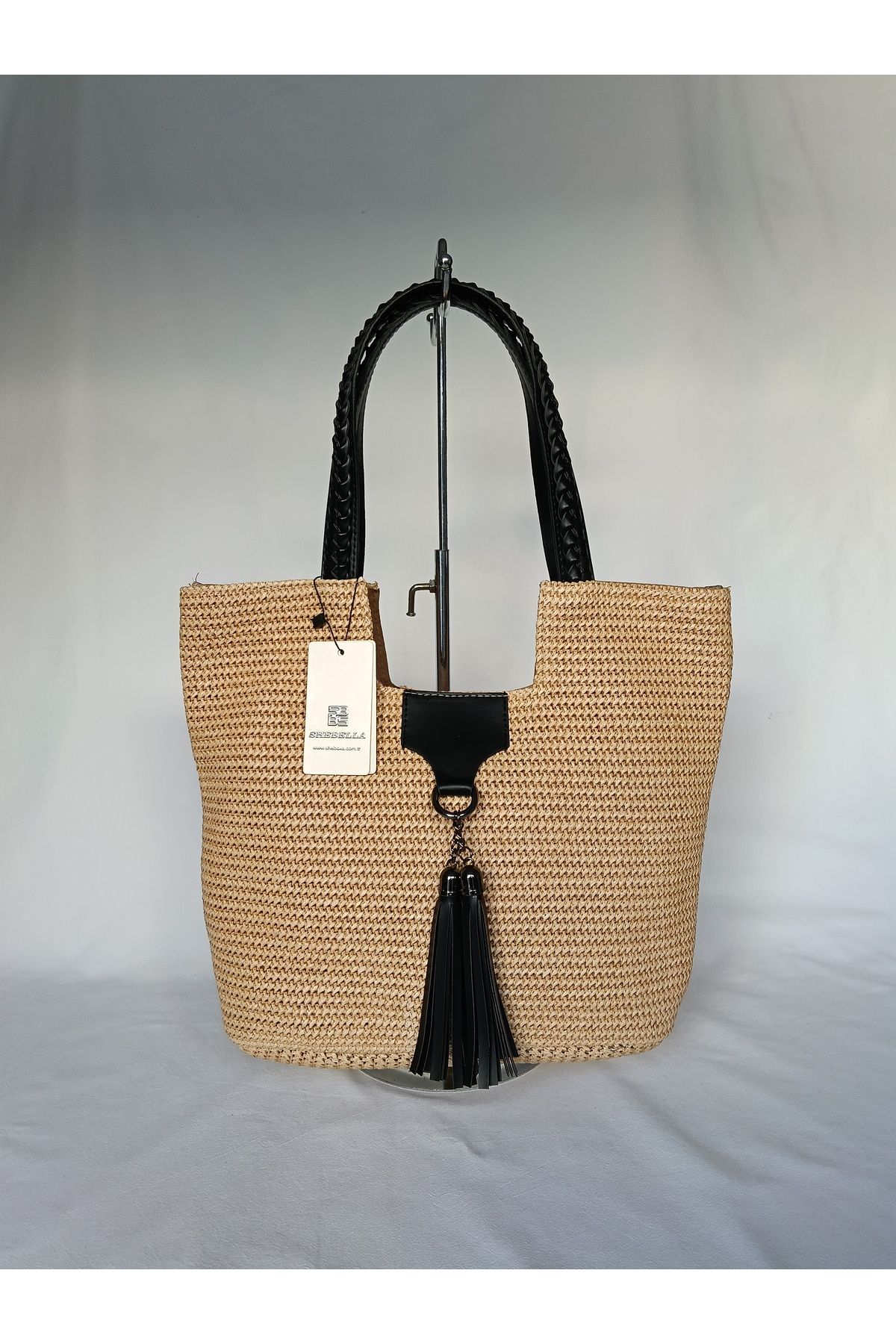SheBella Bags & Shoes Kadın Özel Hasır Model Büyük Omuz Çantası