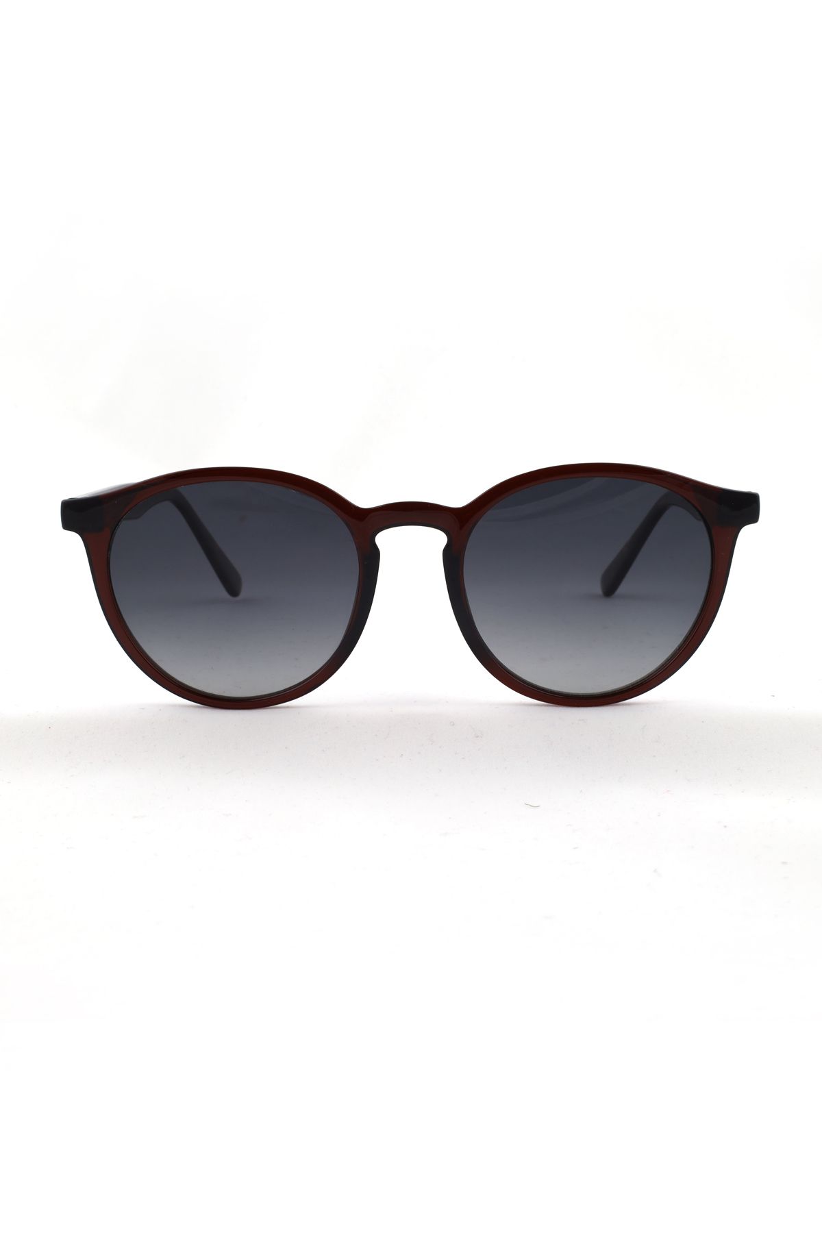 Barcelona B-5019-C04 Unisex Güneş Gözlüğü Kahverengi Leopar Kemik Çerçeve Füme Cam