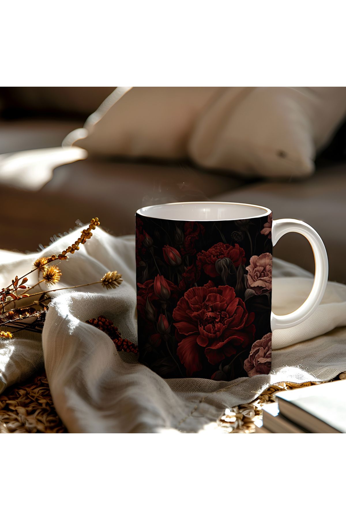 waspandhornet Floral Desenli Kupa